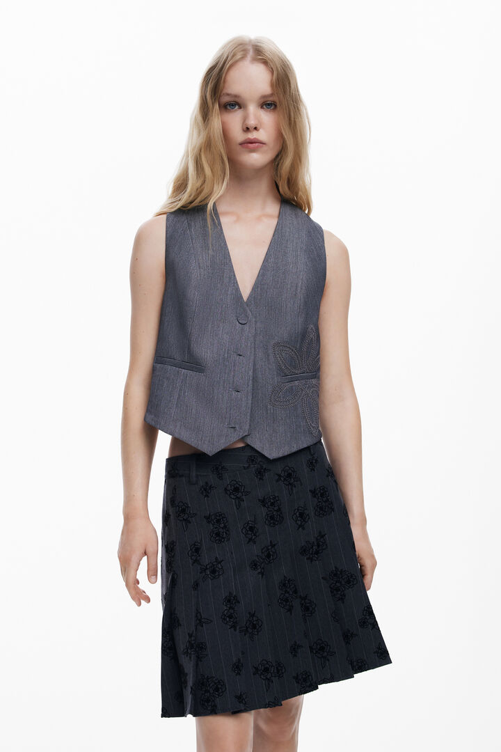 Pleated print skirt | Desigual