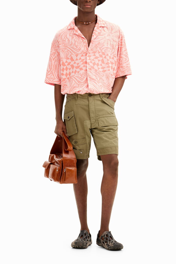 Bicolor arty knit shirt. | Desigual