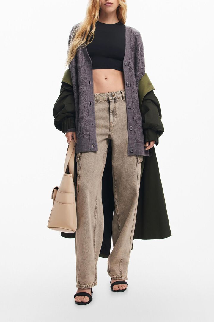 Oversized knit cardigan | Desigual
