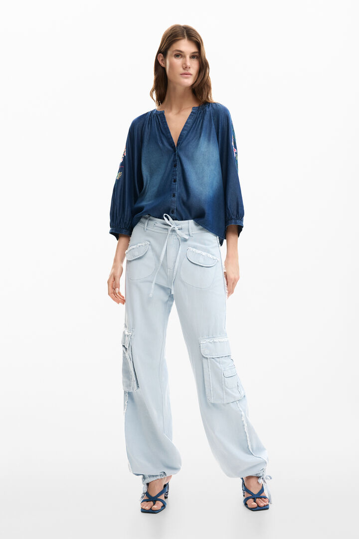 Blouse brod&eacute;e lanterne | Desigual