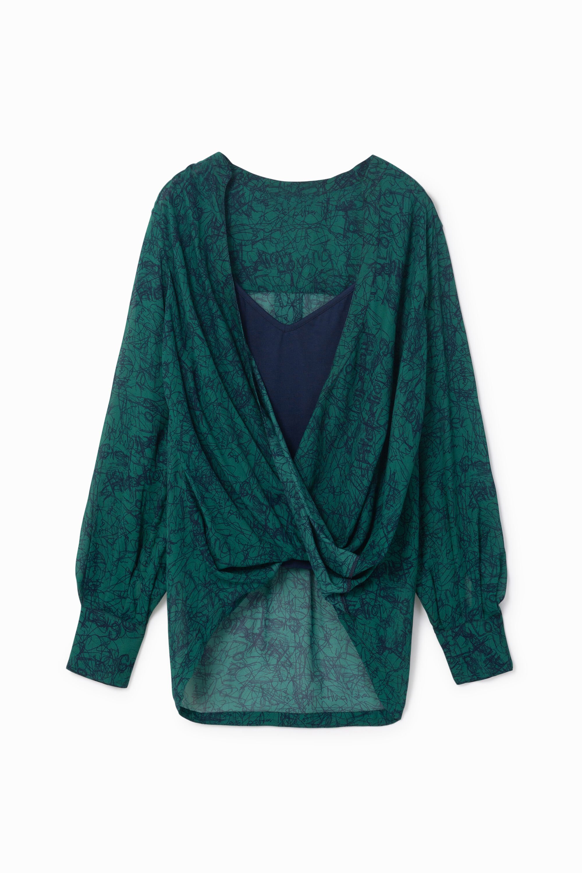 Doppia blusa incrociata davanti