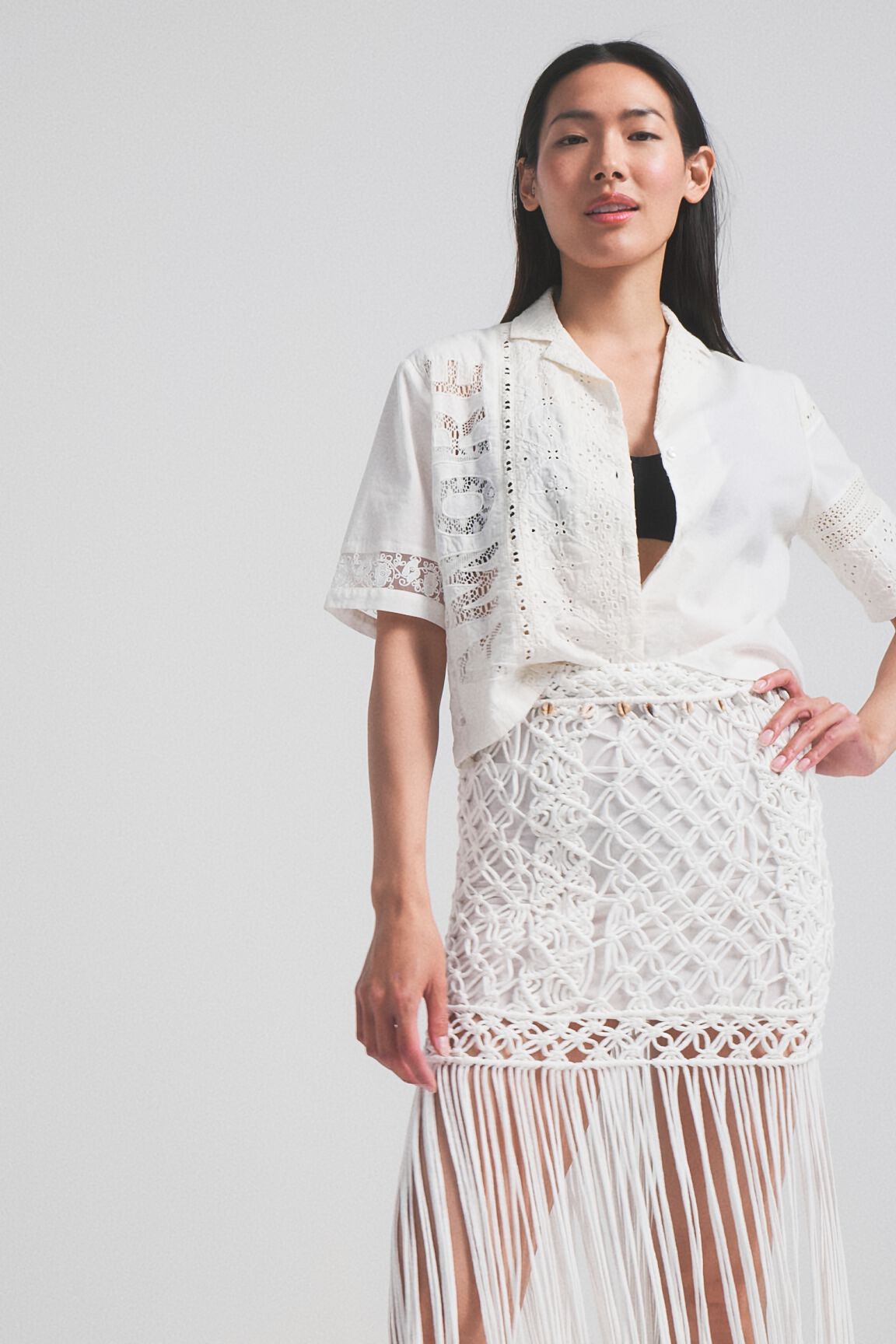 Camisa blanca desigual store