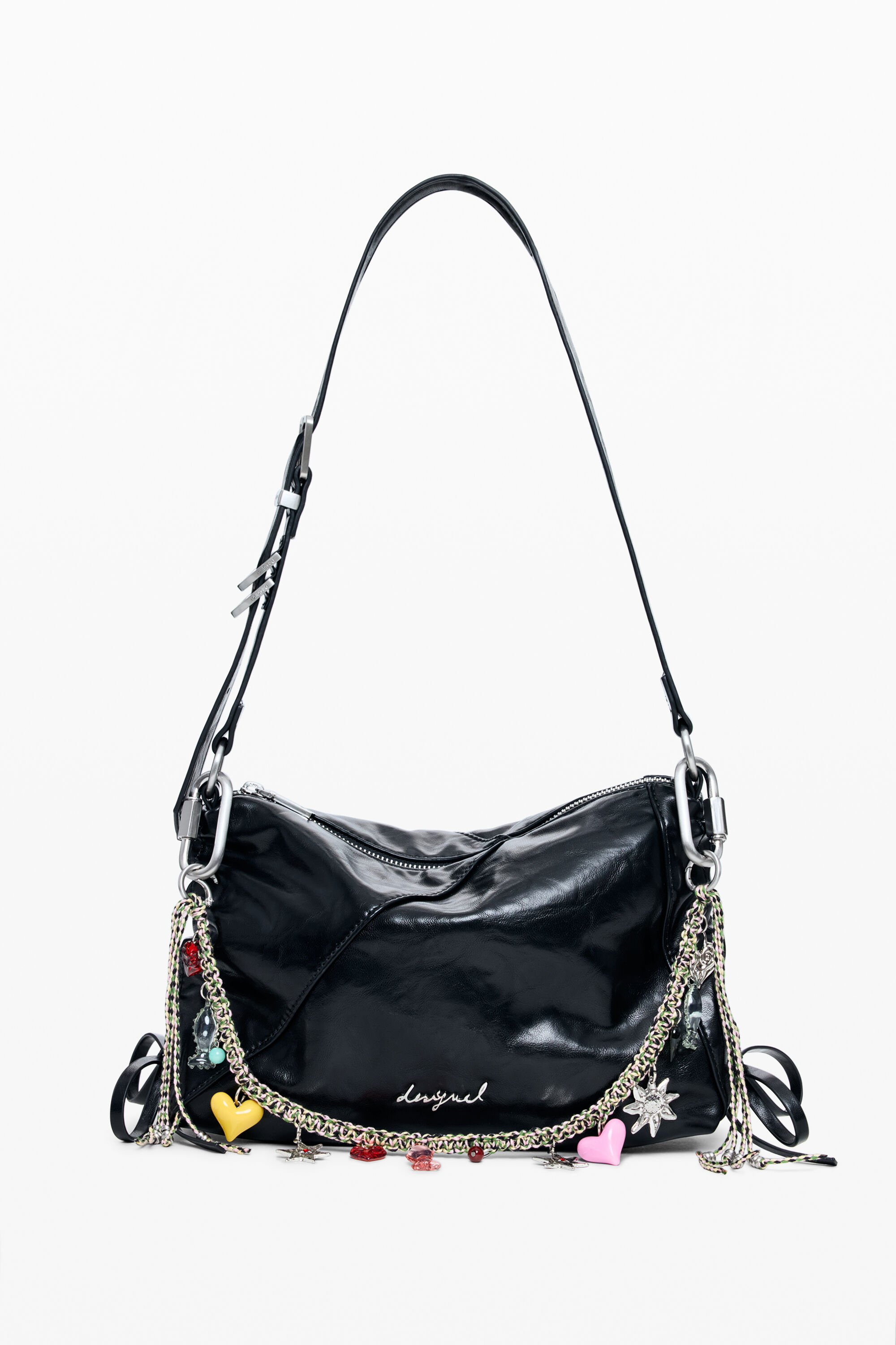 Desigual, TASCHE IN LEDEROPTIK, Damen, Polyurethan, Schwarz, U