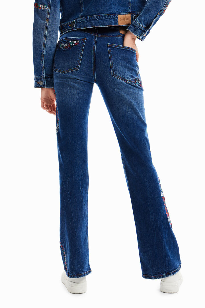 Jean flare fleurs | Desigual