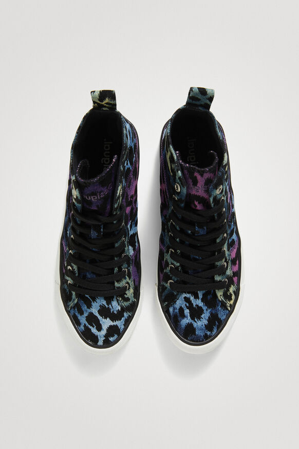 Sneakers caña alta leopardo | Desigual