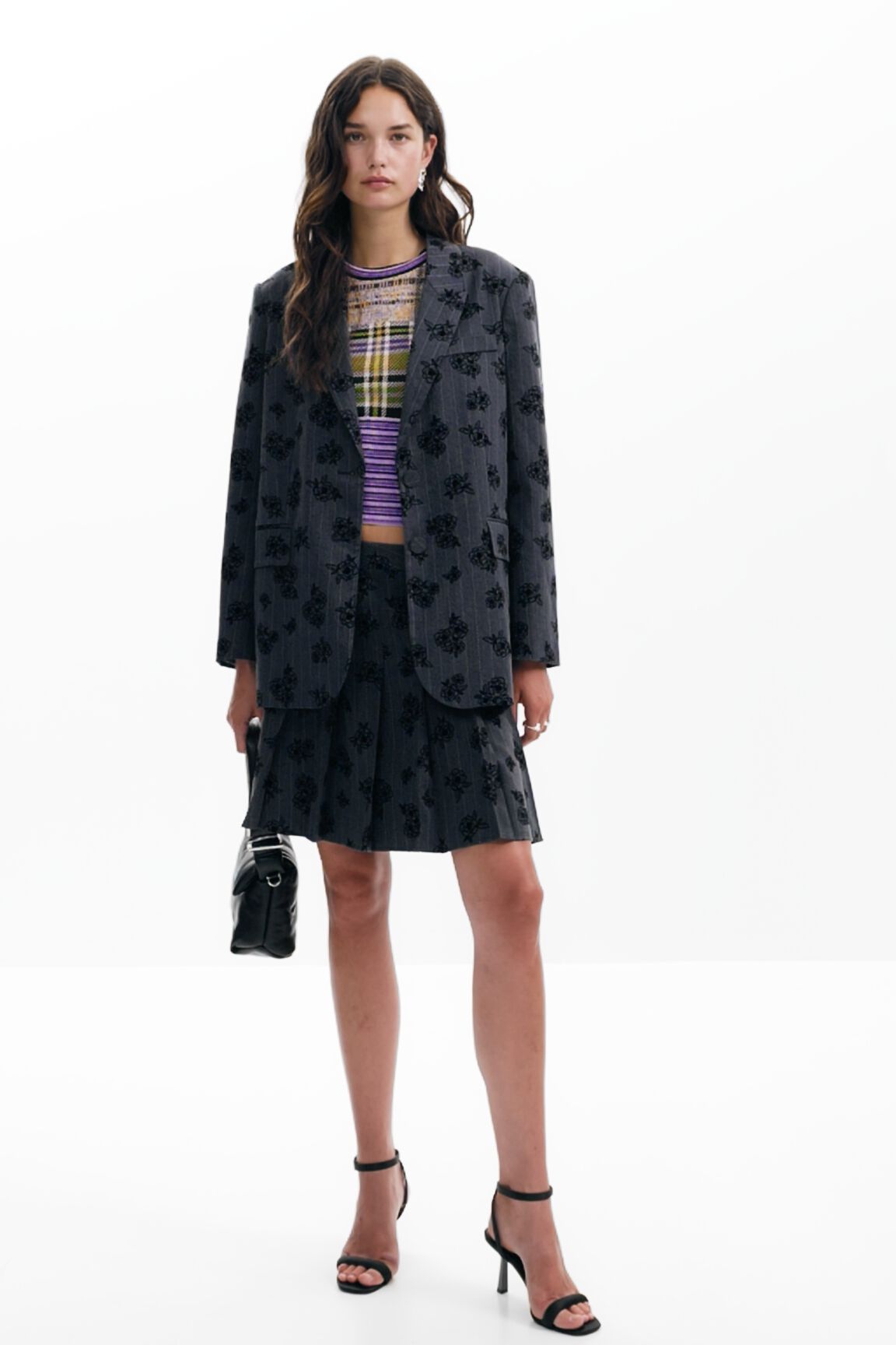 Jupe plissee a imprime pour femme I Desigual