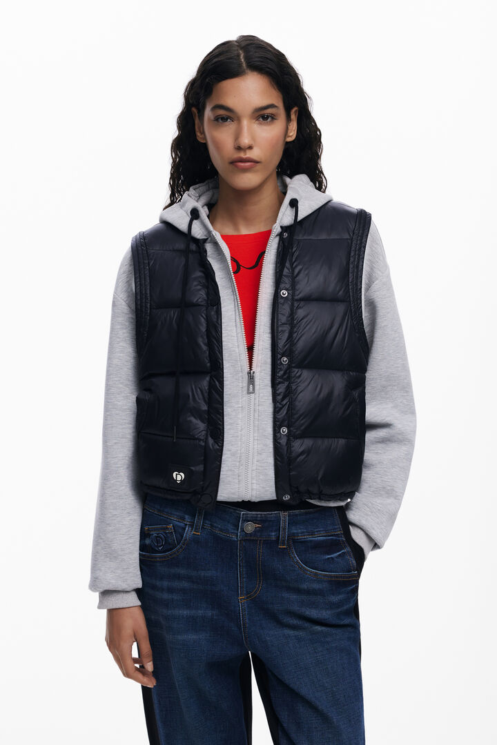 Sweatshirt kombiniert mit gepolsterter Weste