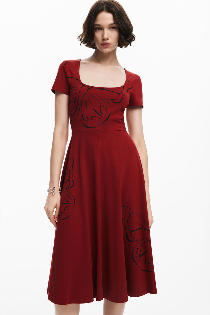 Vestit midi papallones | Desigual