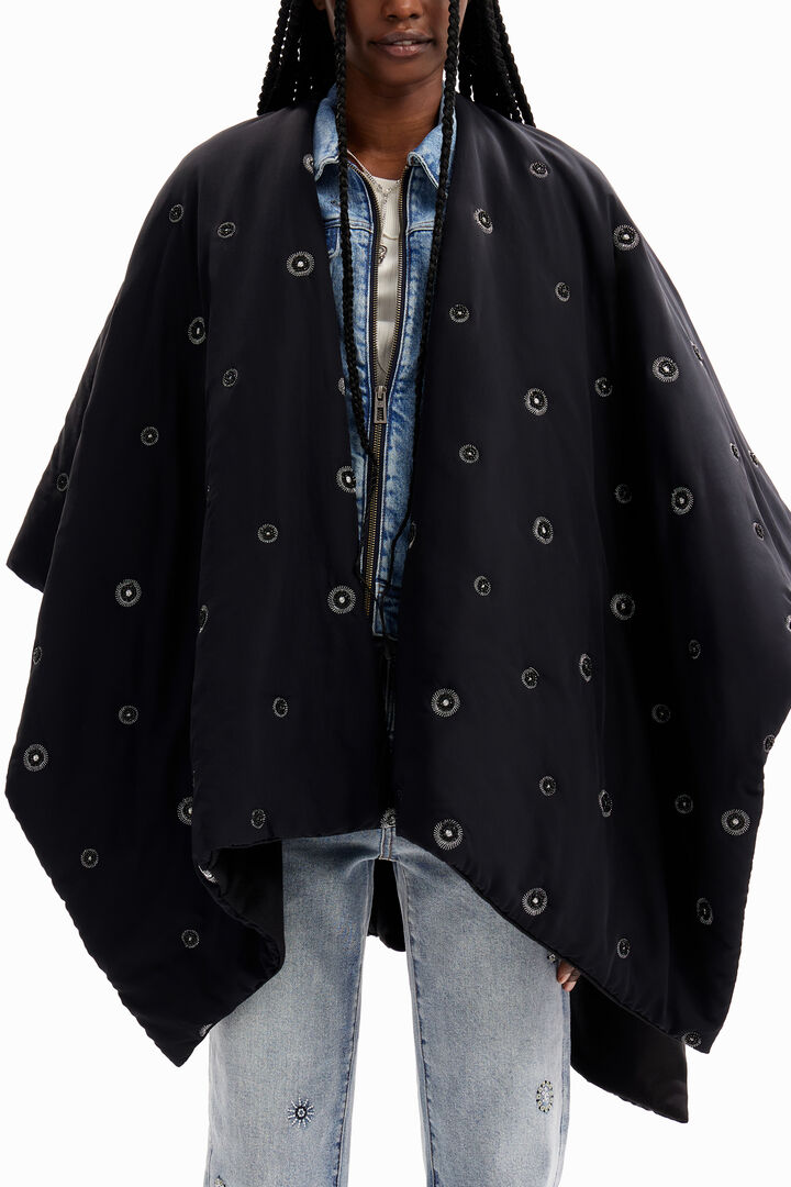 Belted padded poncho | Desigual