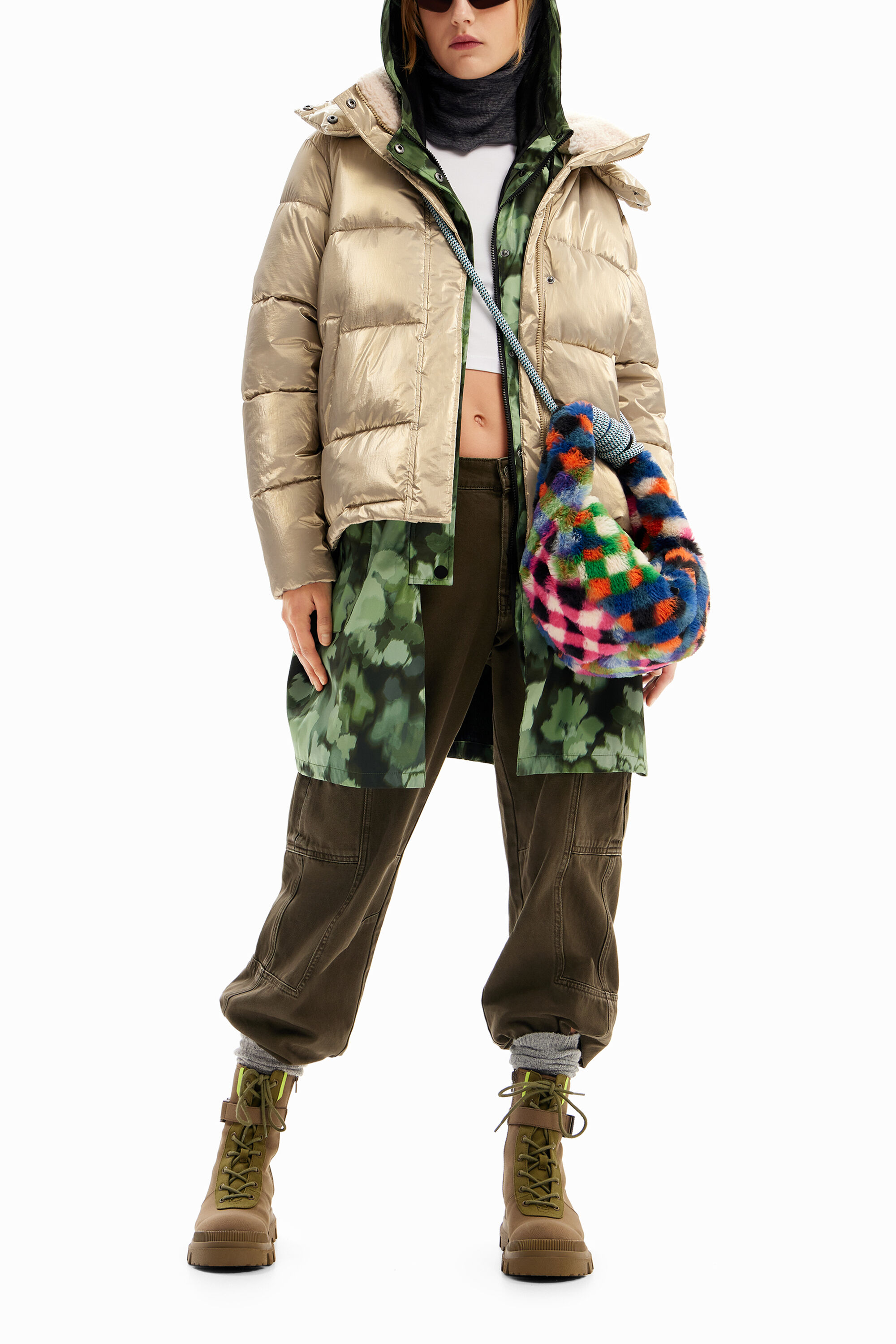 Women's Metallic padded jacket I Desigual.com Women's Metallic padded jacket I Desigual.com