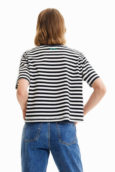 T-shirt riscas cara arty | Desigual