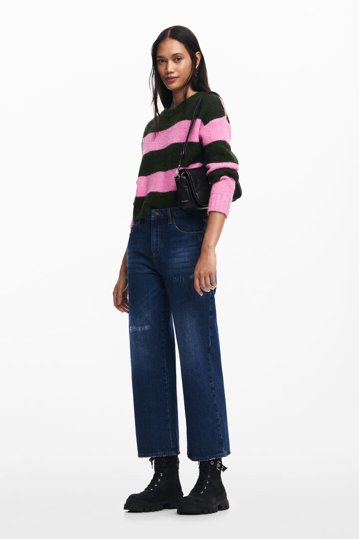 Two-tone striped sweater | Desigual