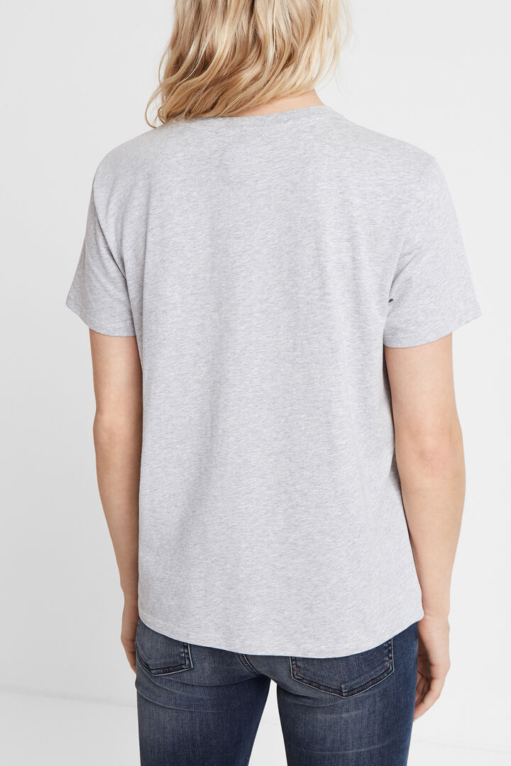 Camiseta patch mensaje y estampado | Desigual
