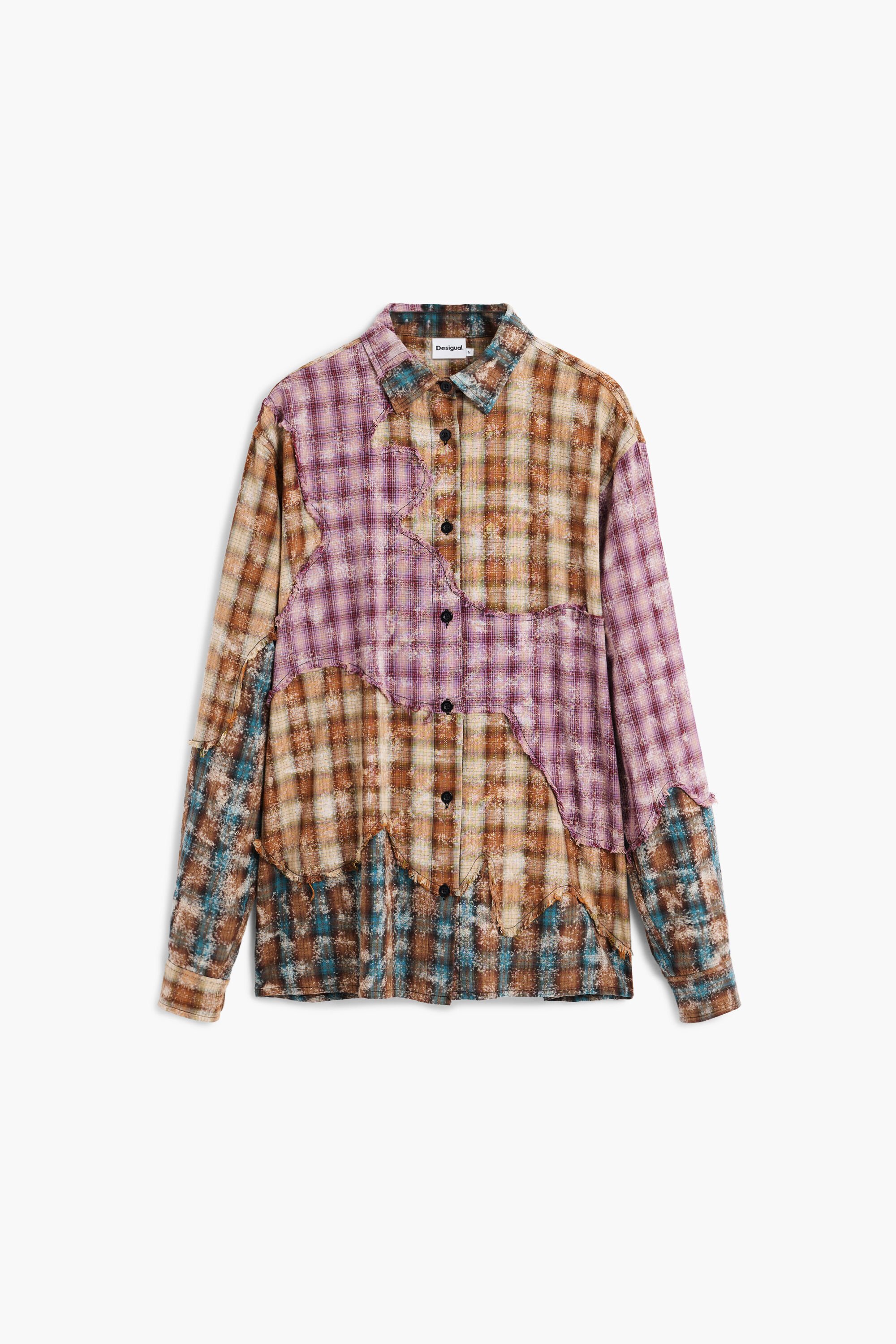 Camisa manga larga cuadros patch - YELLOW - M