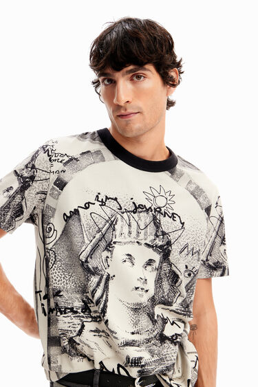 Camiseta esfinge contraste | Desigual