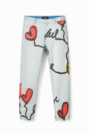 Vaqueros Straight corazones | Desigual