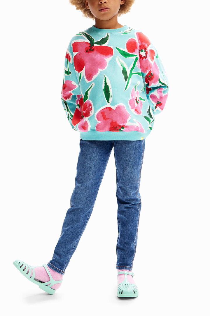 Sweat-shirt oversize fleurs | Desigual