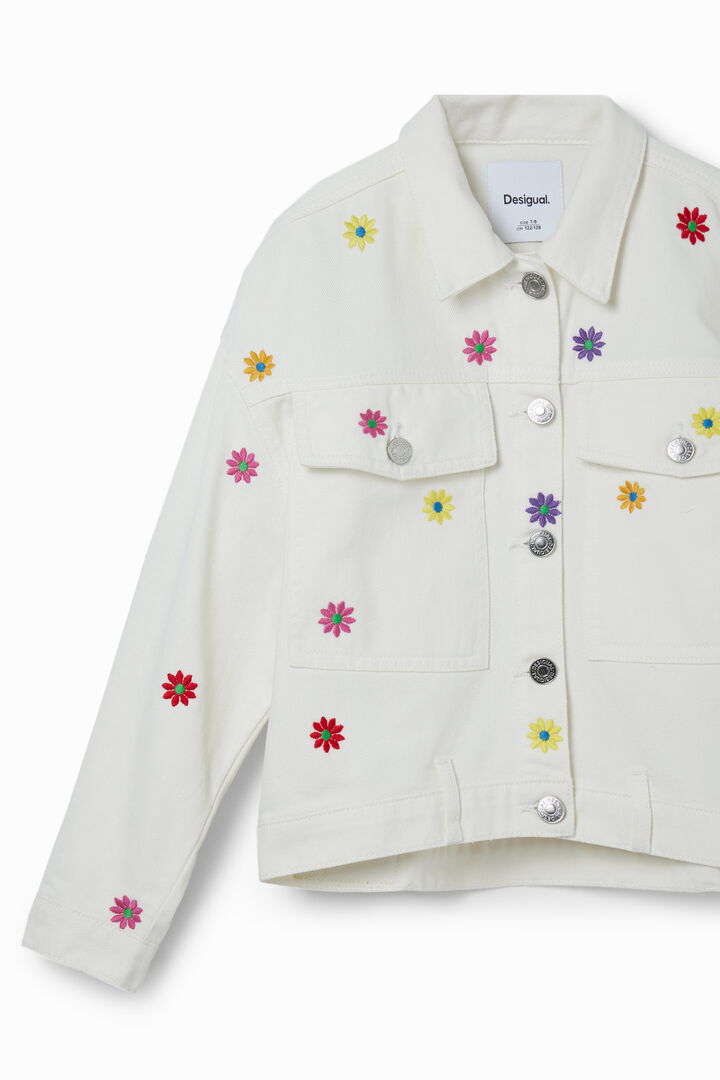 Chaqueta vaquera trucker margaritas | Desigual