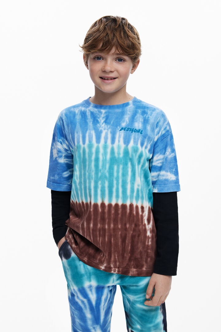 Tie-Dye layered effect T-shirt