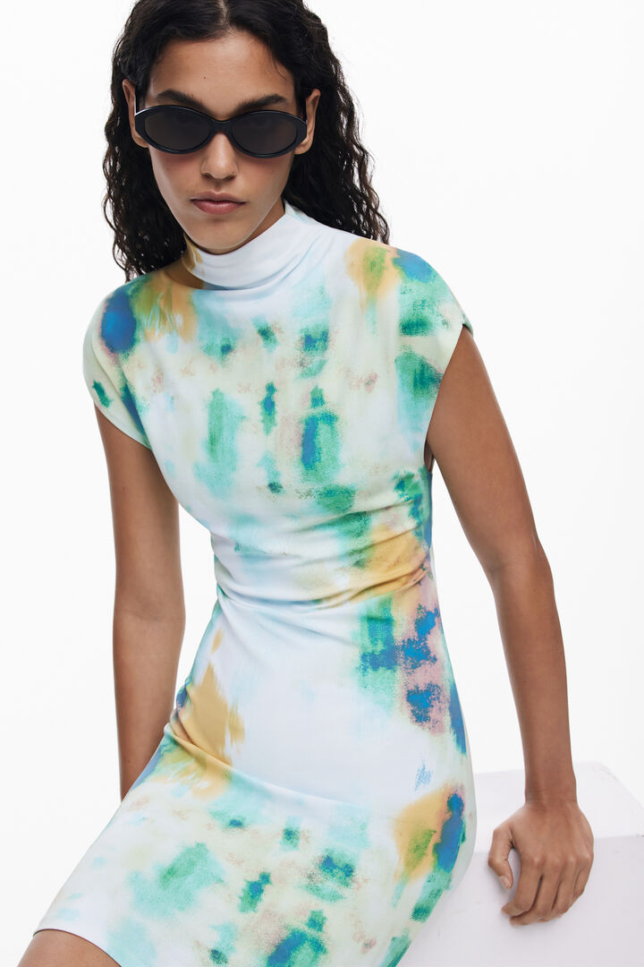 Robe tube courte à fleurs | Desigual