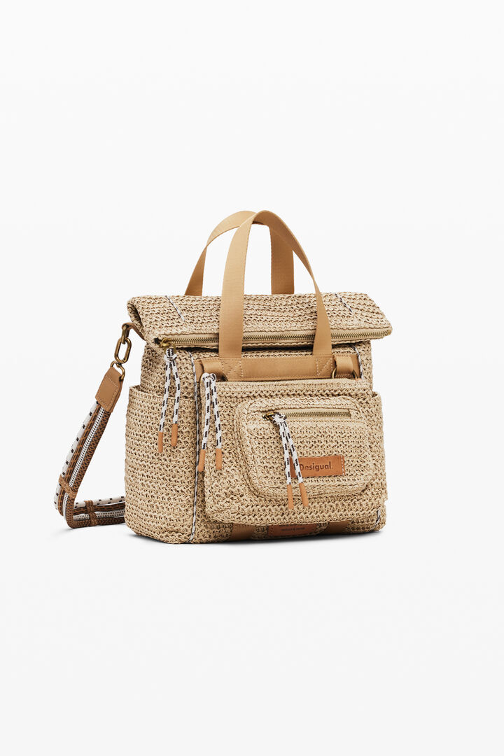 Mochila Voyager rafia mediana | Desigual