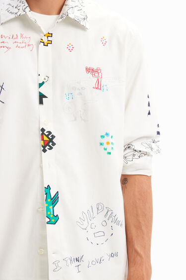 Camisa ilustrada mensajes | Desigual