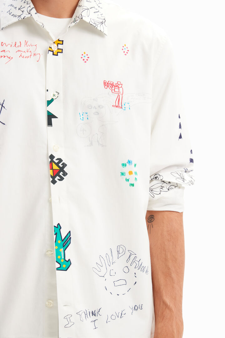 Illustrated shirt with messages | Desigual