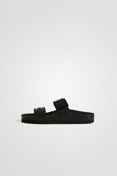 Flat leather strap sandals | Desigual