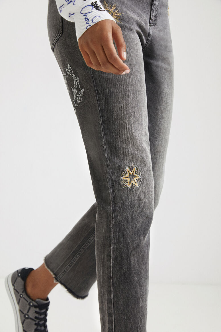 Straight cropped cosmic jeans | Desigual