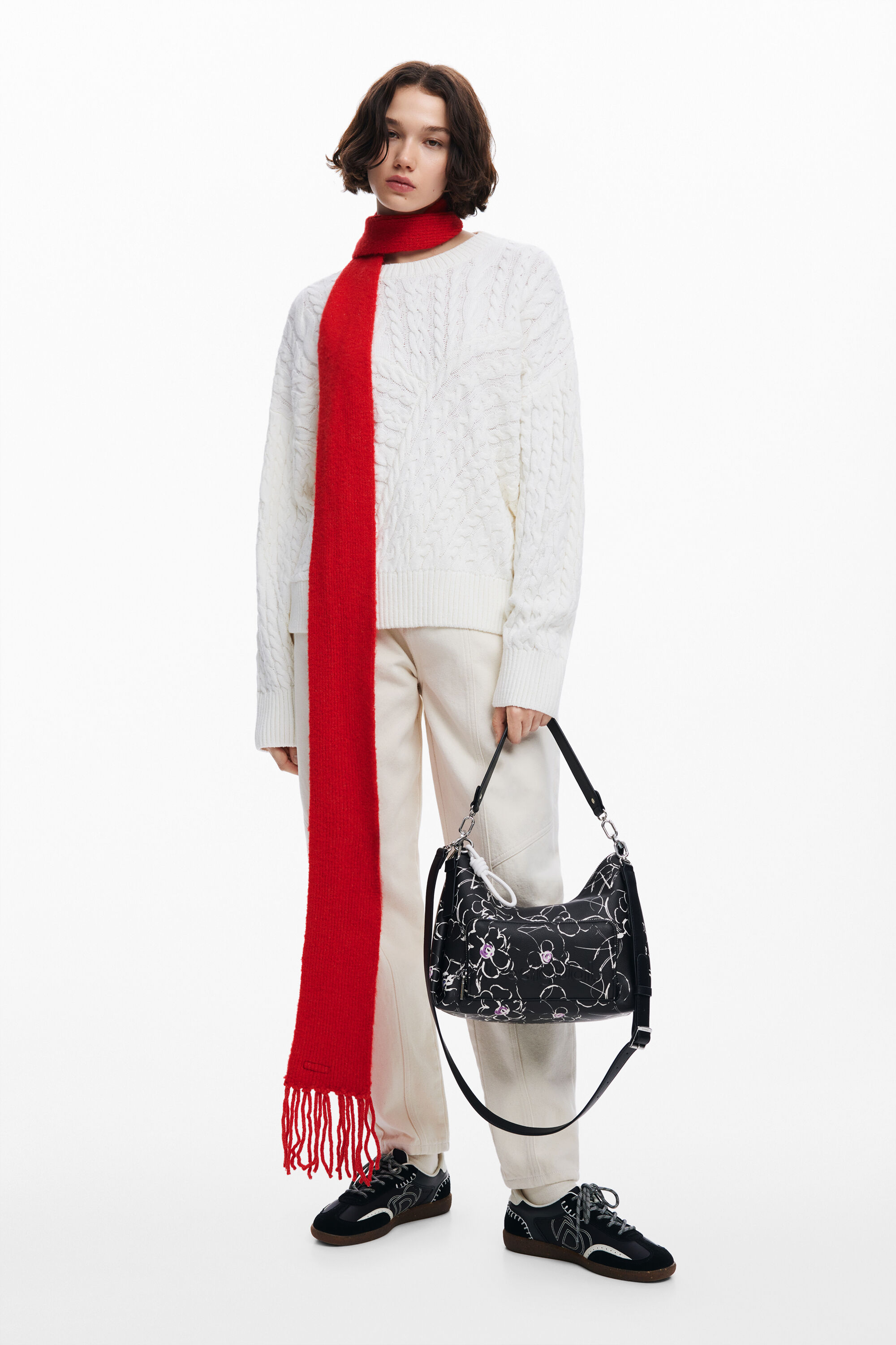 Floral M crossbody bag