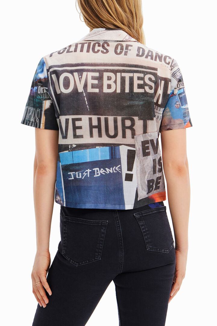 Short newspaper resort shirt | Desigual