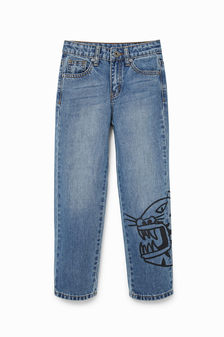 Straight tiger jeans | Desigual