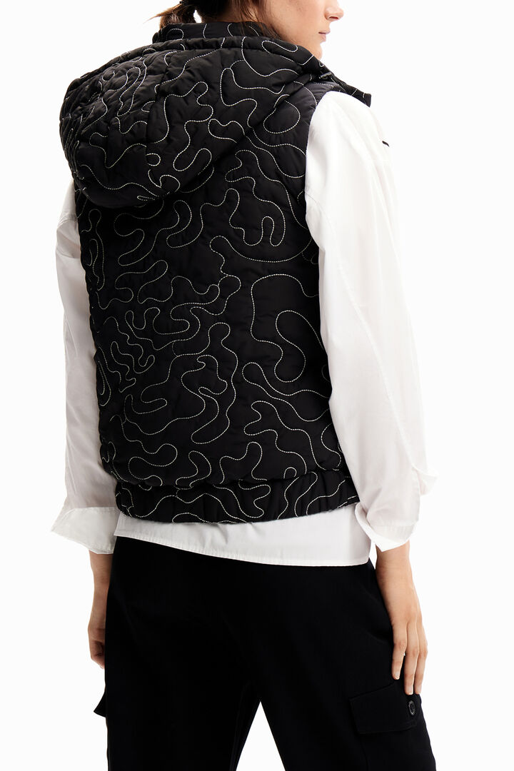 Padded plaid stitching gilet | Desigual