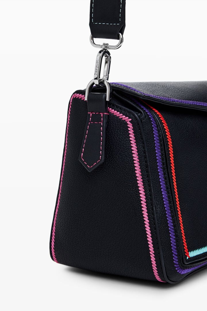 Bolso de mano multilineal cremallera | Desigual