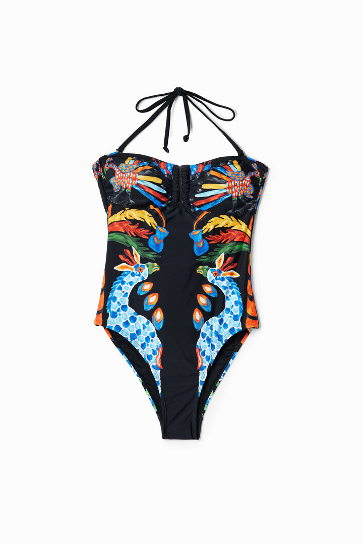 Stella Jean bandeau swimsuit | Desigual