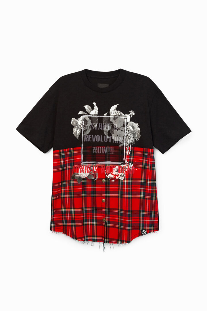 Oversize tartan T-shirt | Desigual