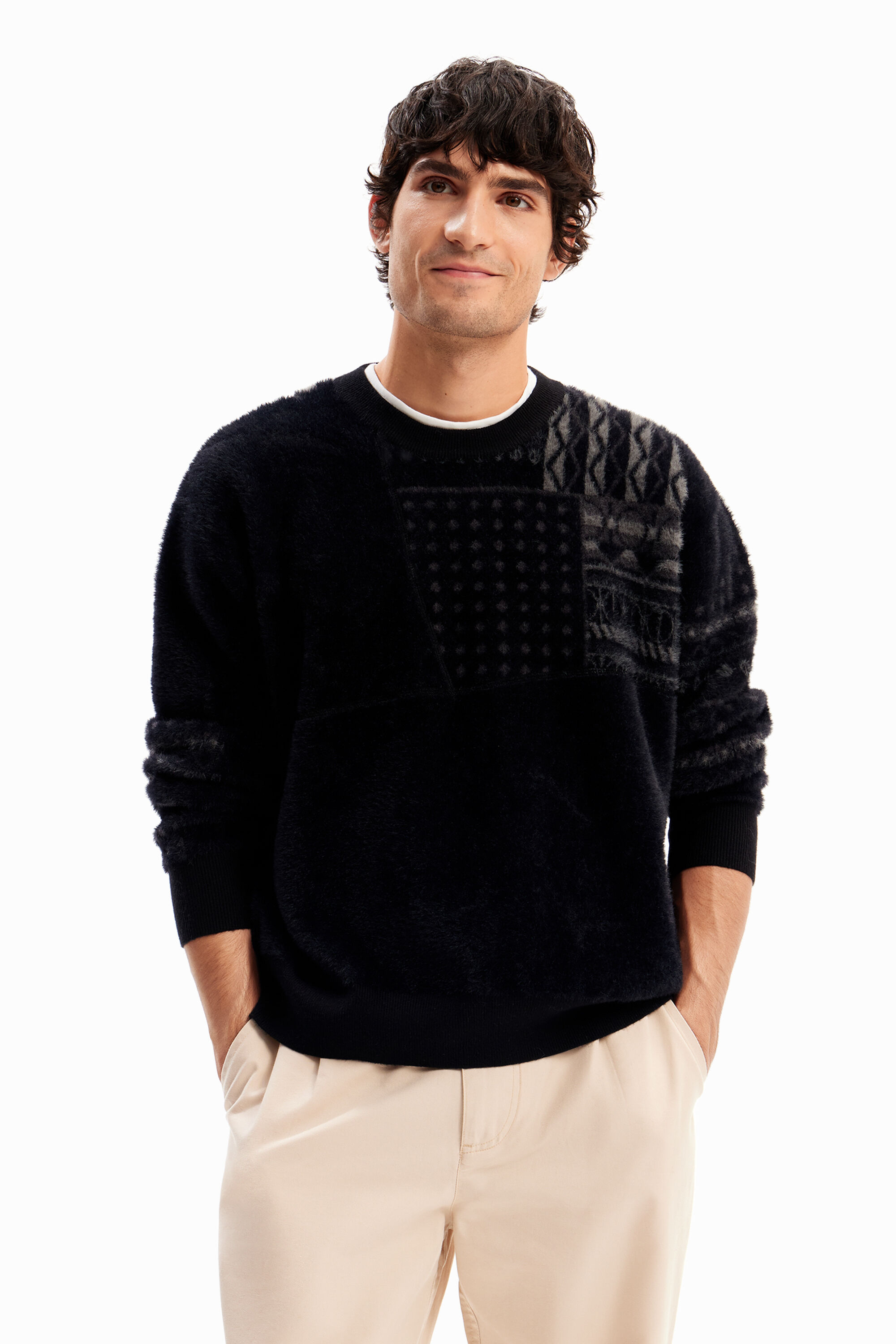 Pull patchwork homme outlet