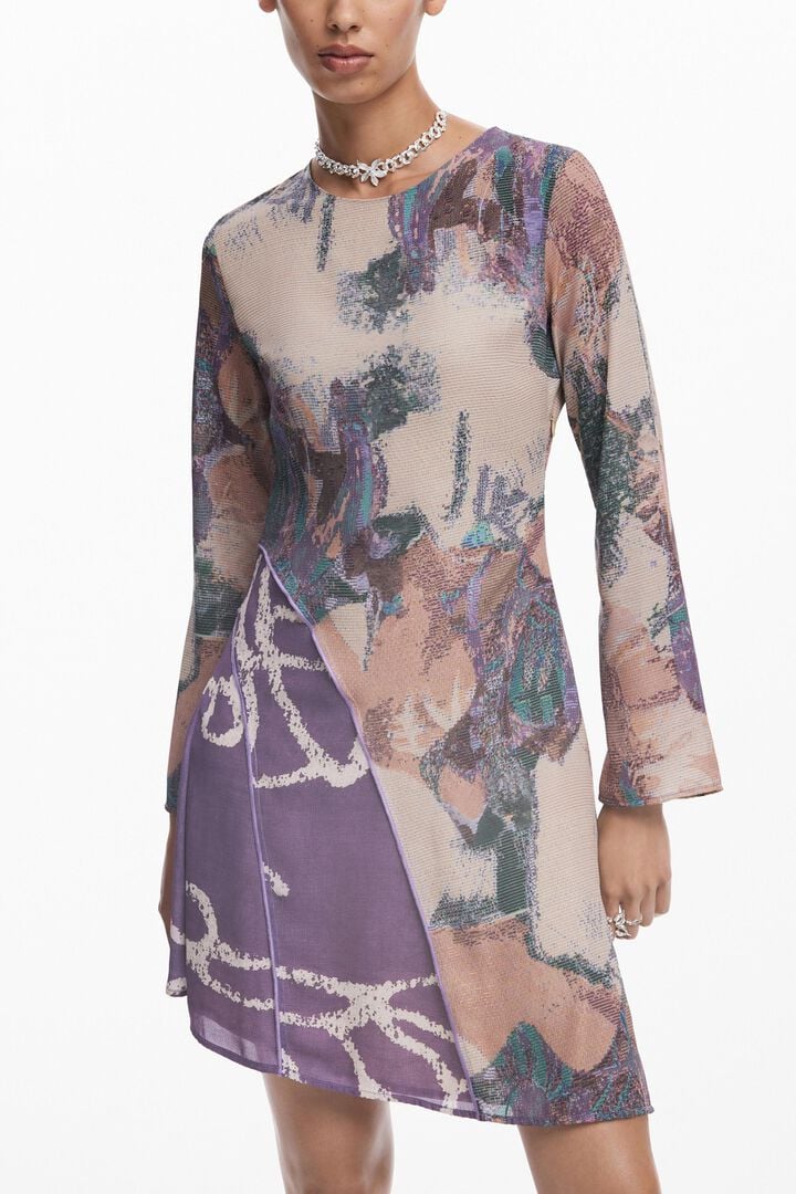 Vestido asimétrico estampada | Desigual
