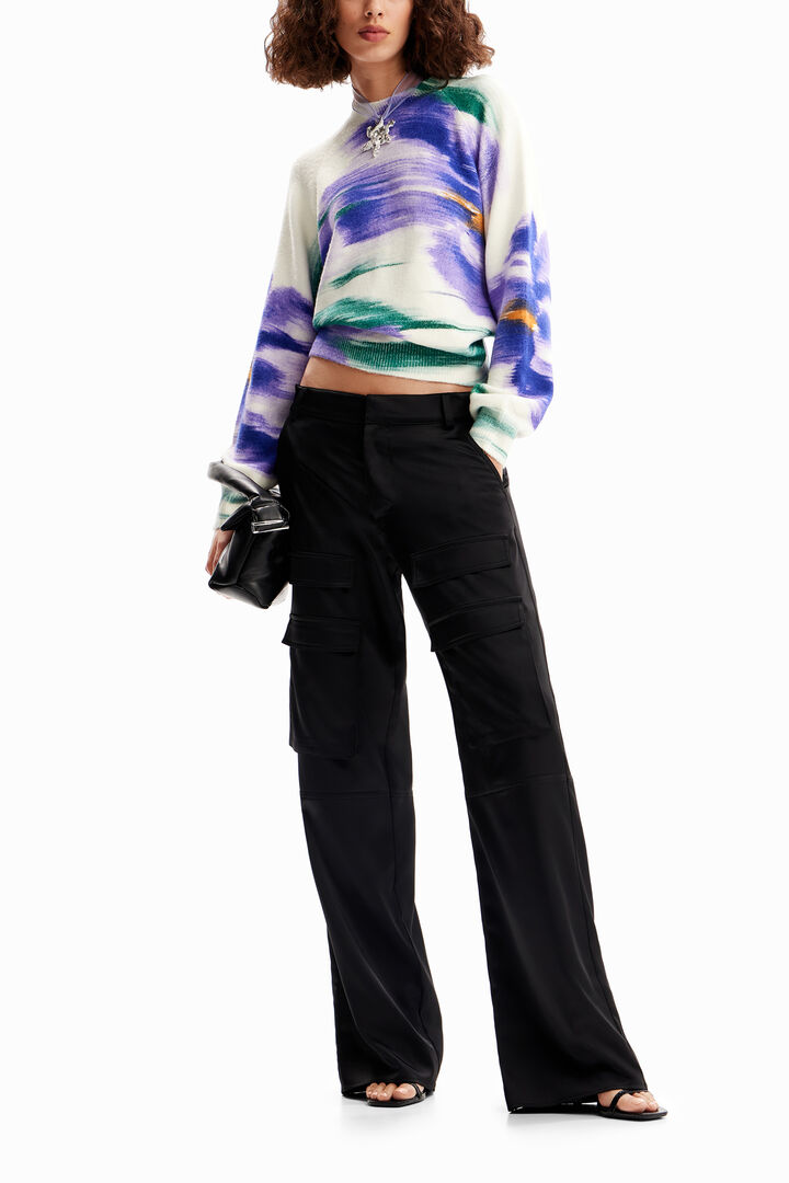 Jersey flores desenfocadas | Desigual