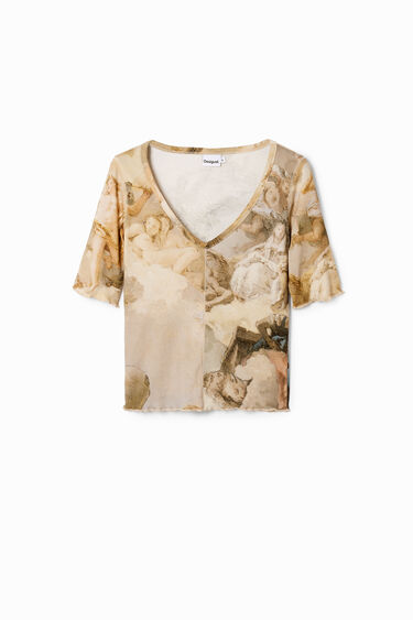 ルネッサンス 半袖のフラワーTシャツ | Desigual