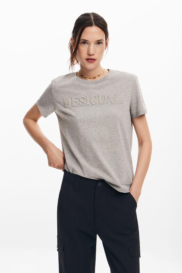 T-shirt logo strass