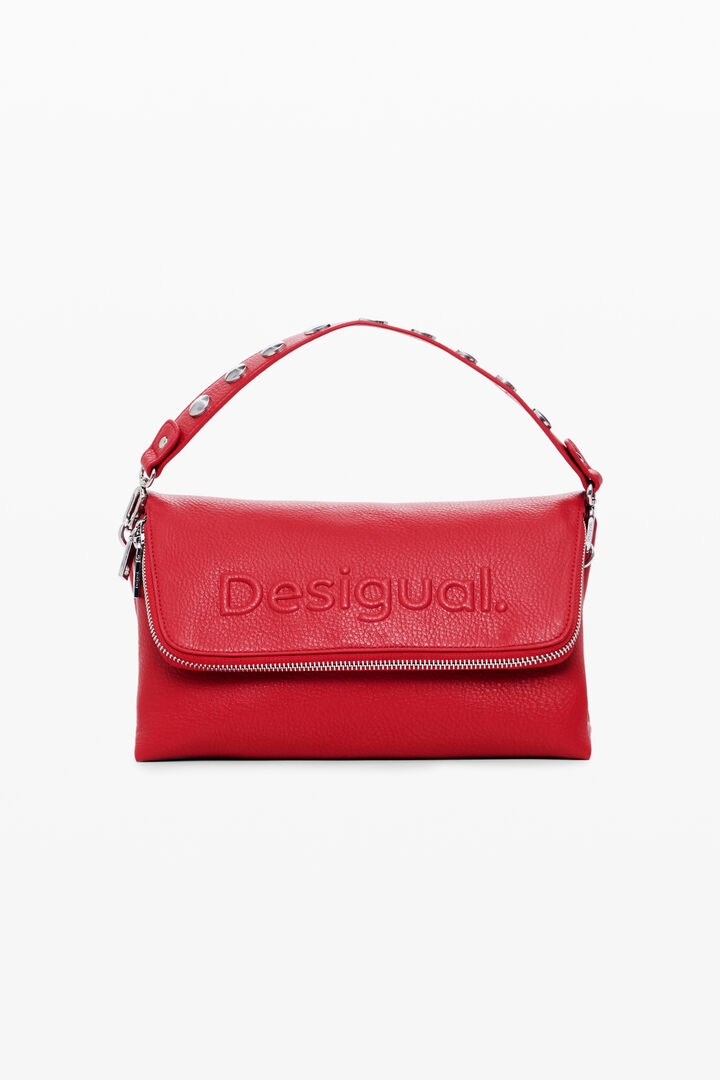 Faux leather effect bag with logo | Desigual