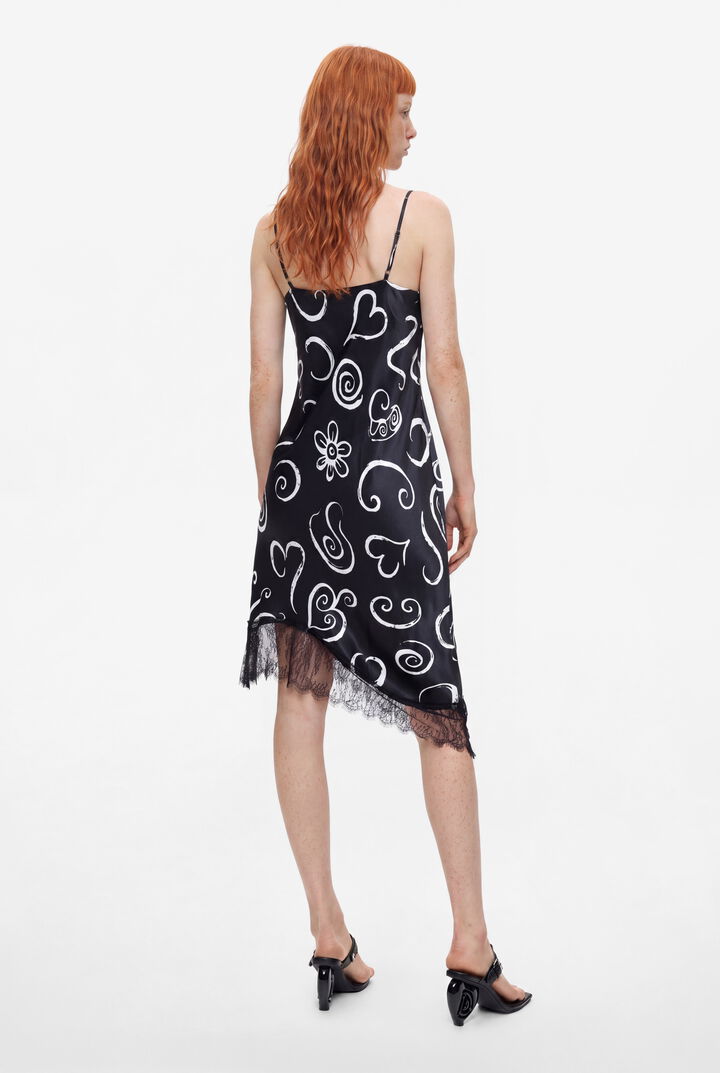 Short printed strappy dress