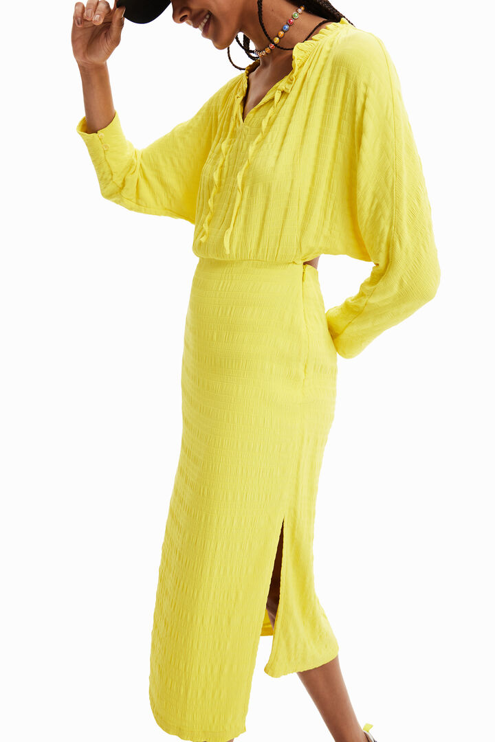 Textured midi dress | Desigual