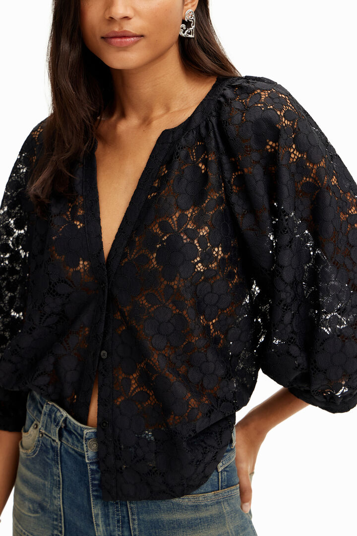 Blusa pizzo floreale | Desigual