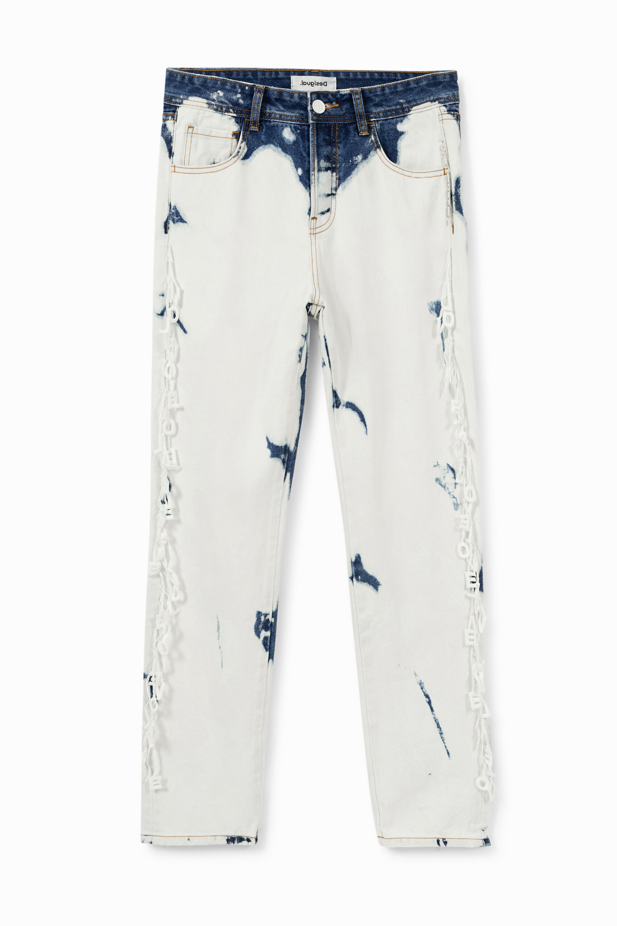Pantalon en jean boyfriend délavé - Desigual - Modalova