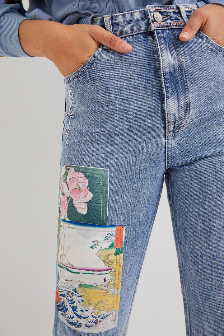 Vaquero Straight cropped japonés | Desigual