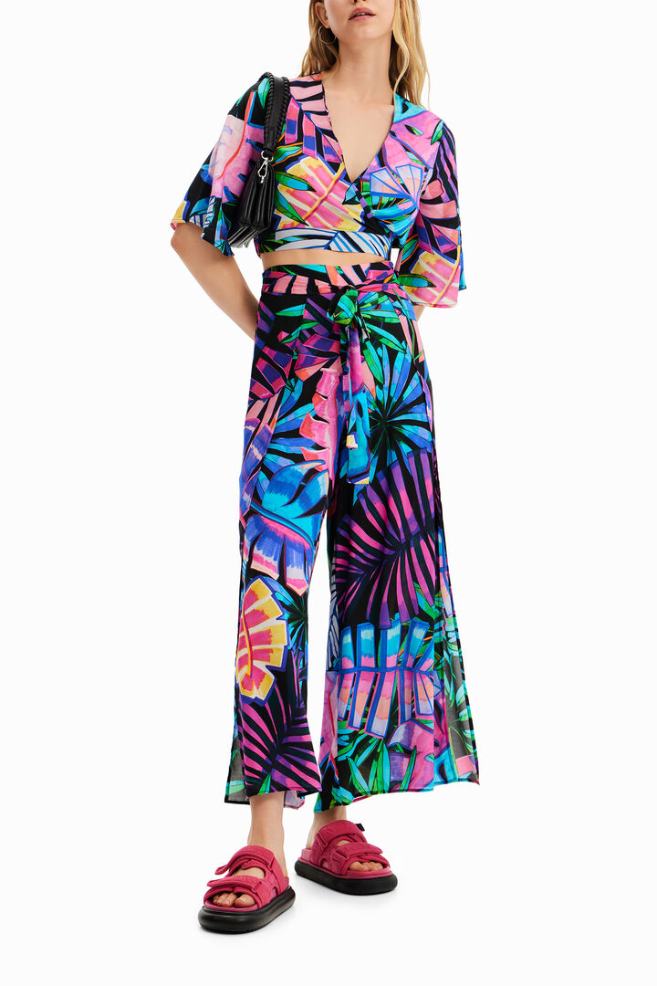 Tropical wrap crop top | Desigual