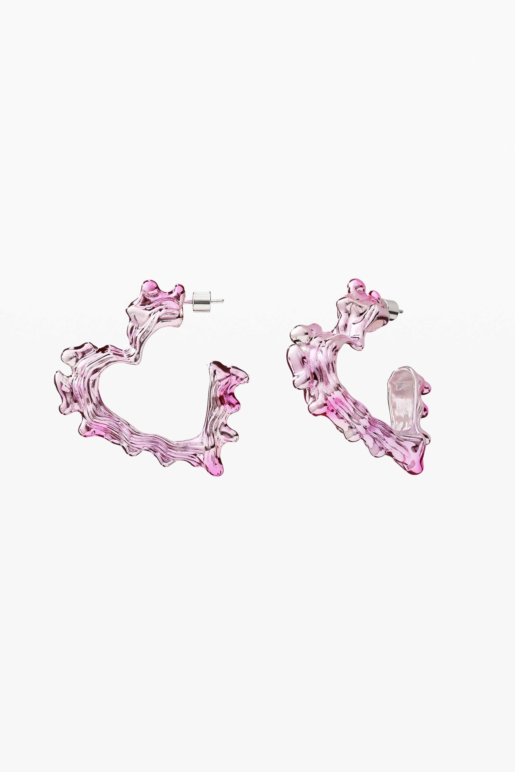 Pendientes corazón rosa zalio, U