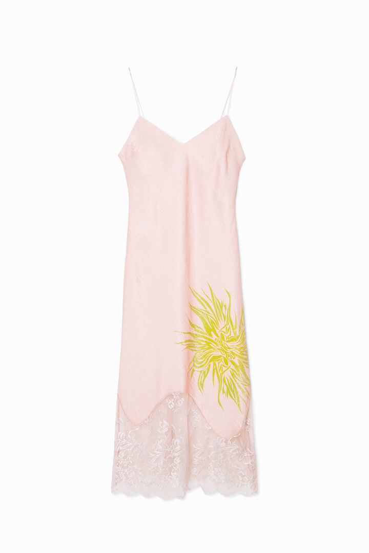 Robe à bretelles en satin au design tribal Collina Strada | Desigual